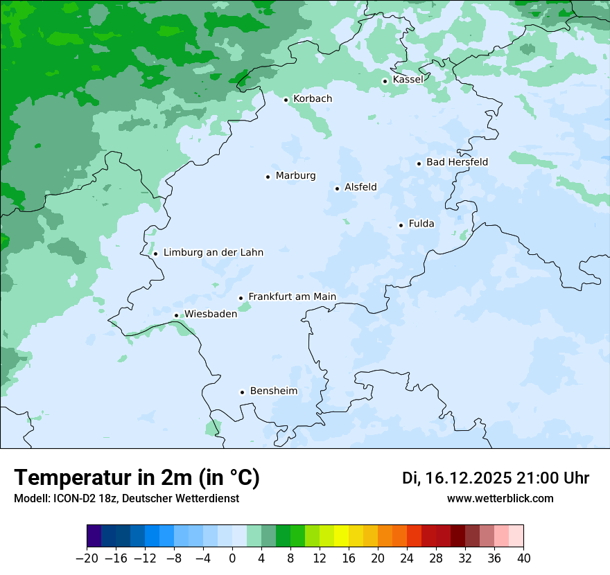 Modellkarten Temperatur