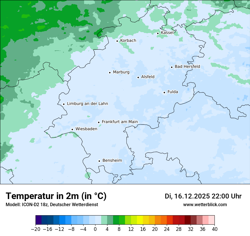 Modellkarten Temperatur