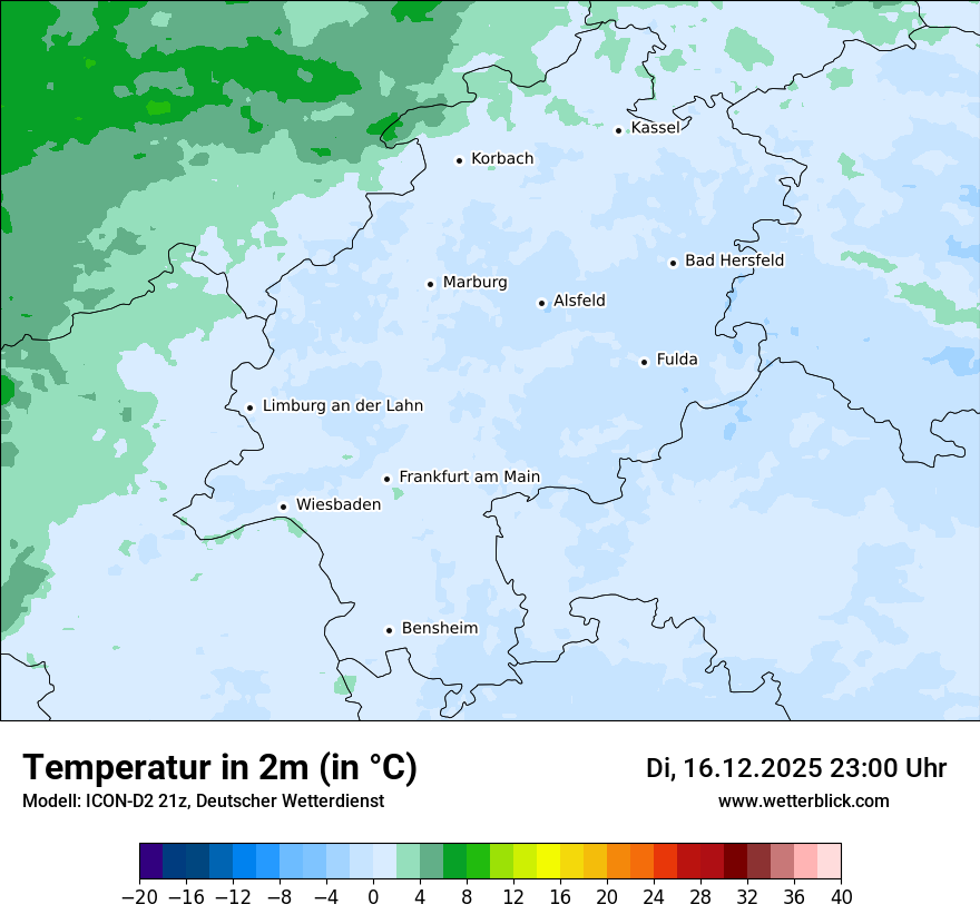 Modellkarten Temperatur