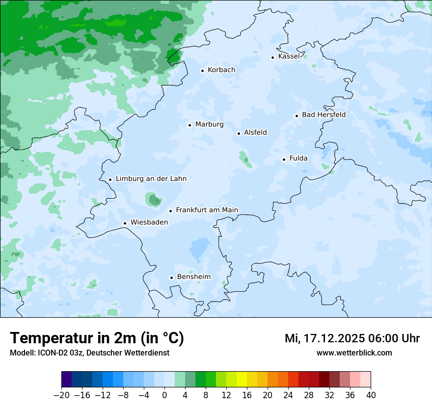 Modellkarten Temperatur