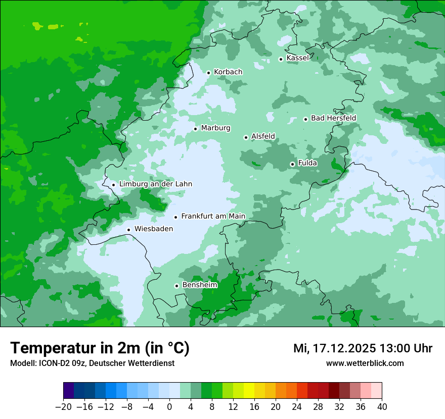 Modellkarten Temperatur