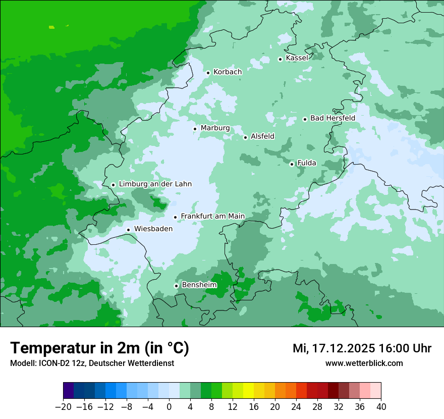 Modellkarten Temperatur