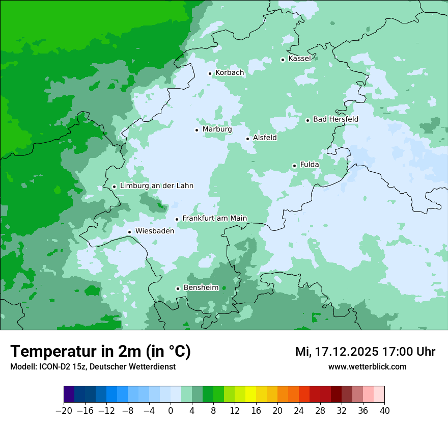Modellkarten Temperatur