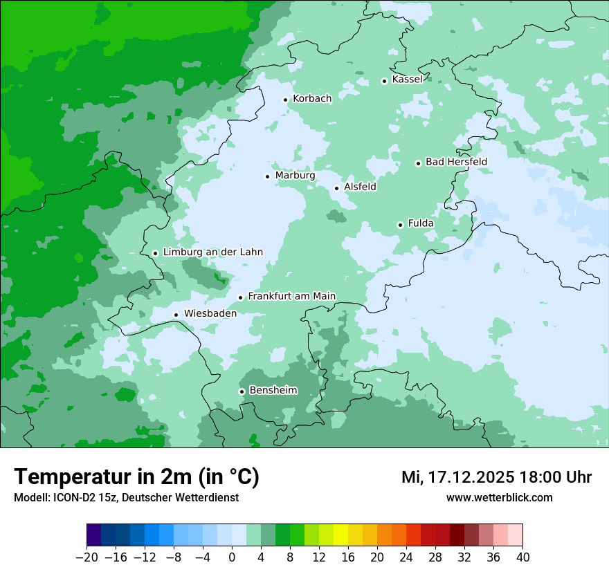 Modellkarten Temperatur