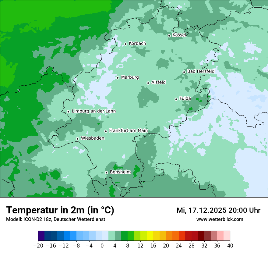 Modellkarten Temperatur