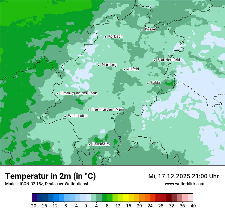 Modellkarten Temperatur