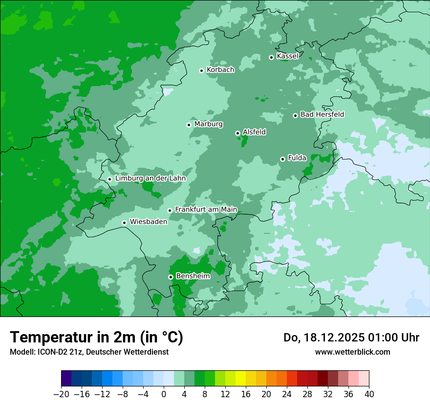 Modellkarten Temperatur