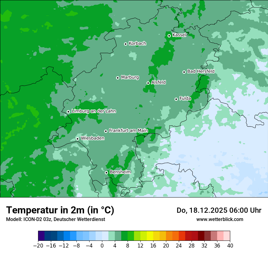 Modellkarten Temperatur