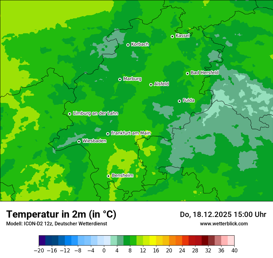 Modellkarten Temperatur