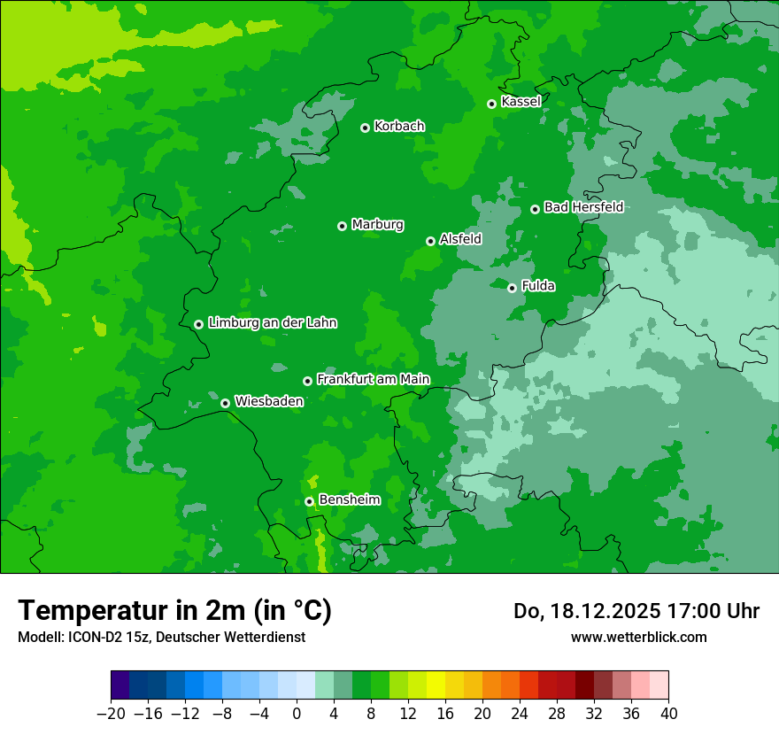 Modellkarten Temperatur