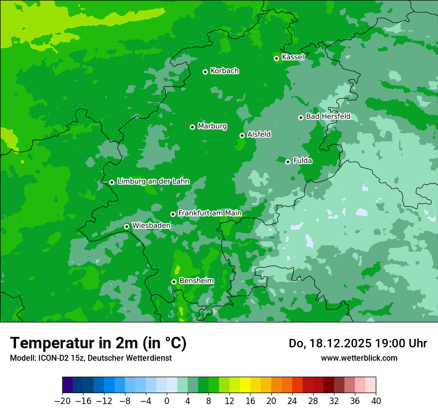 Modellkarten Temperatur