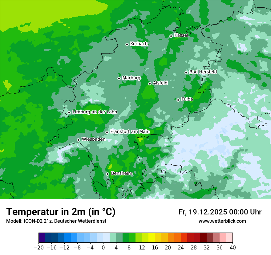 Modellkarten Temperatur