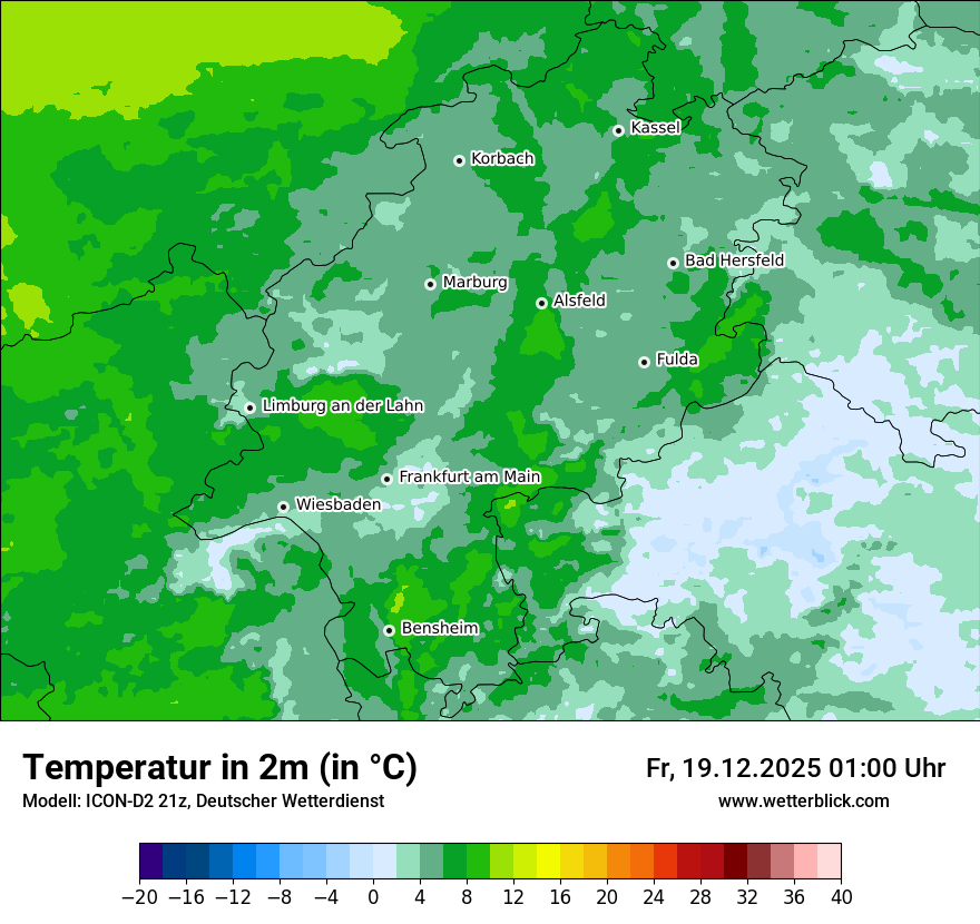 Modellkarten Temperatur