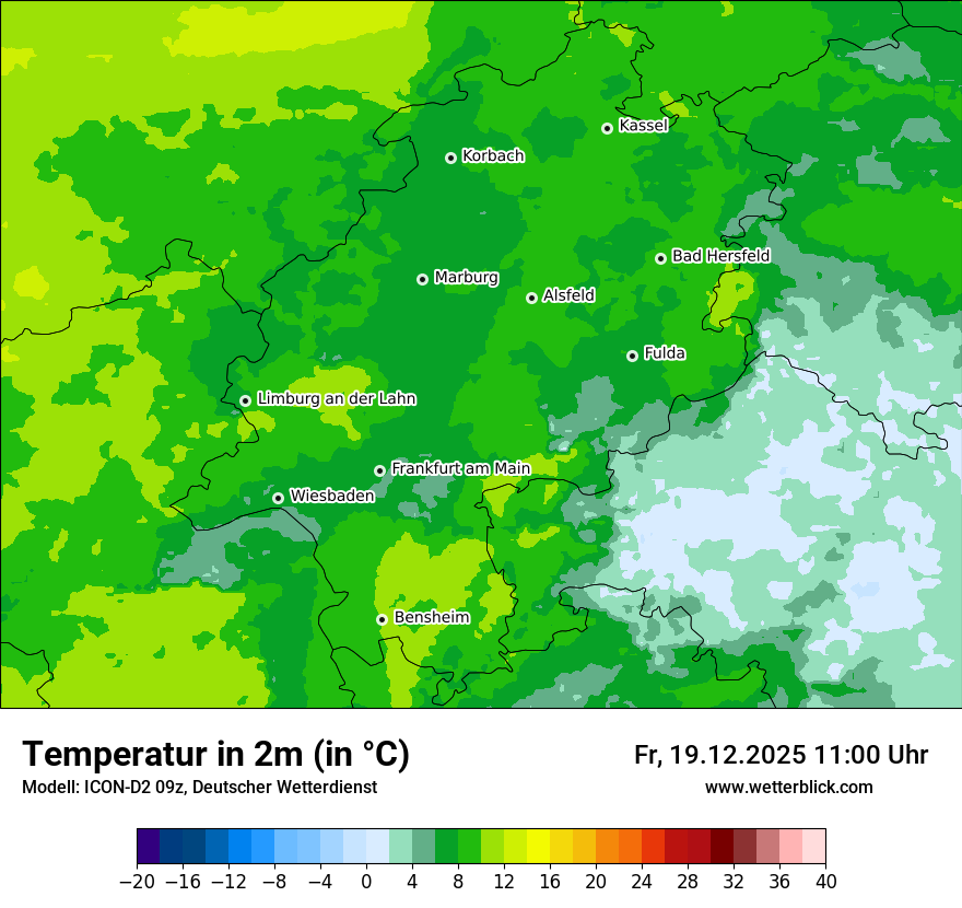 Modellkarten Temperatur