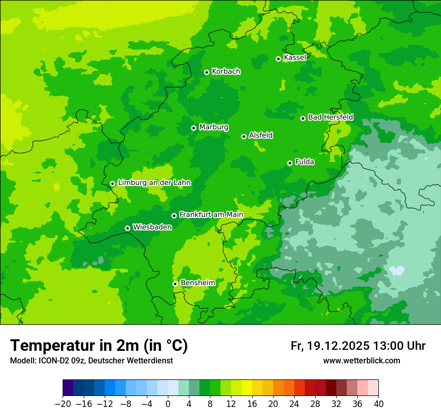 Modellkarten Temperatur