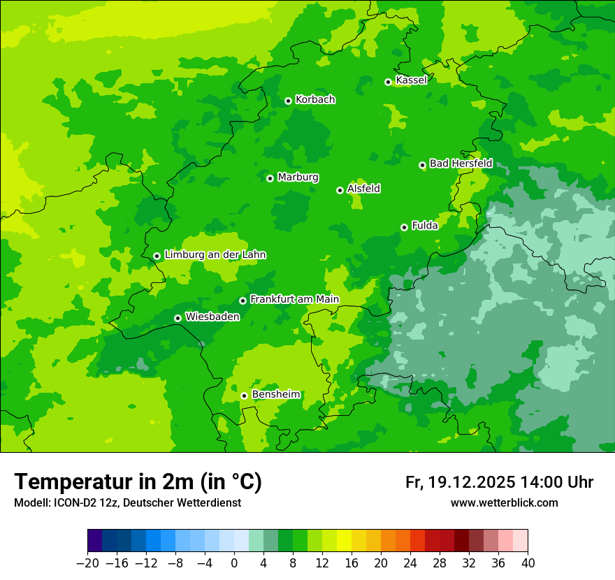 Modellkarten Temperatur