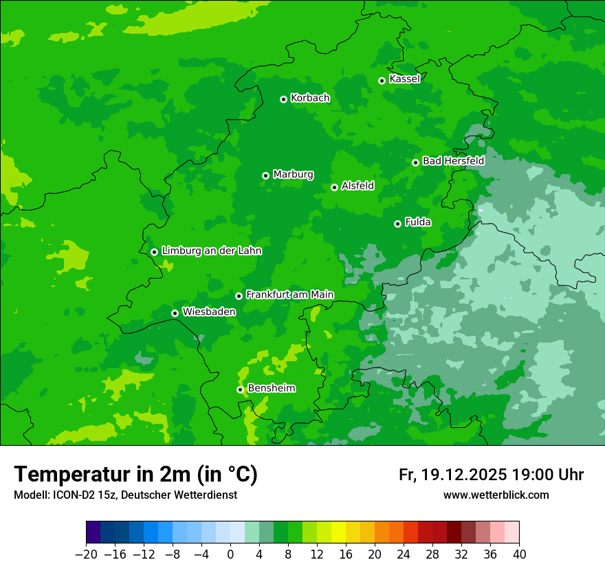 Modellkarten Temperatur