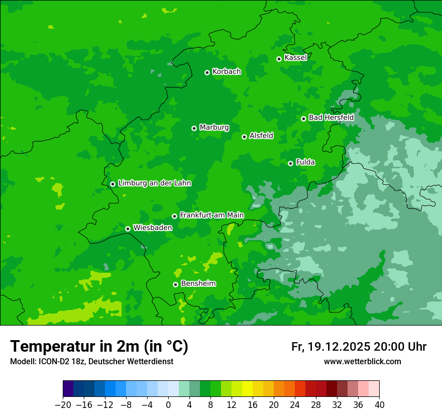 Modellkarten Temperatur