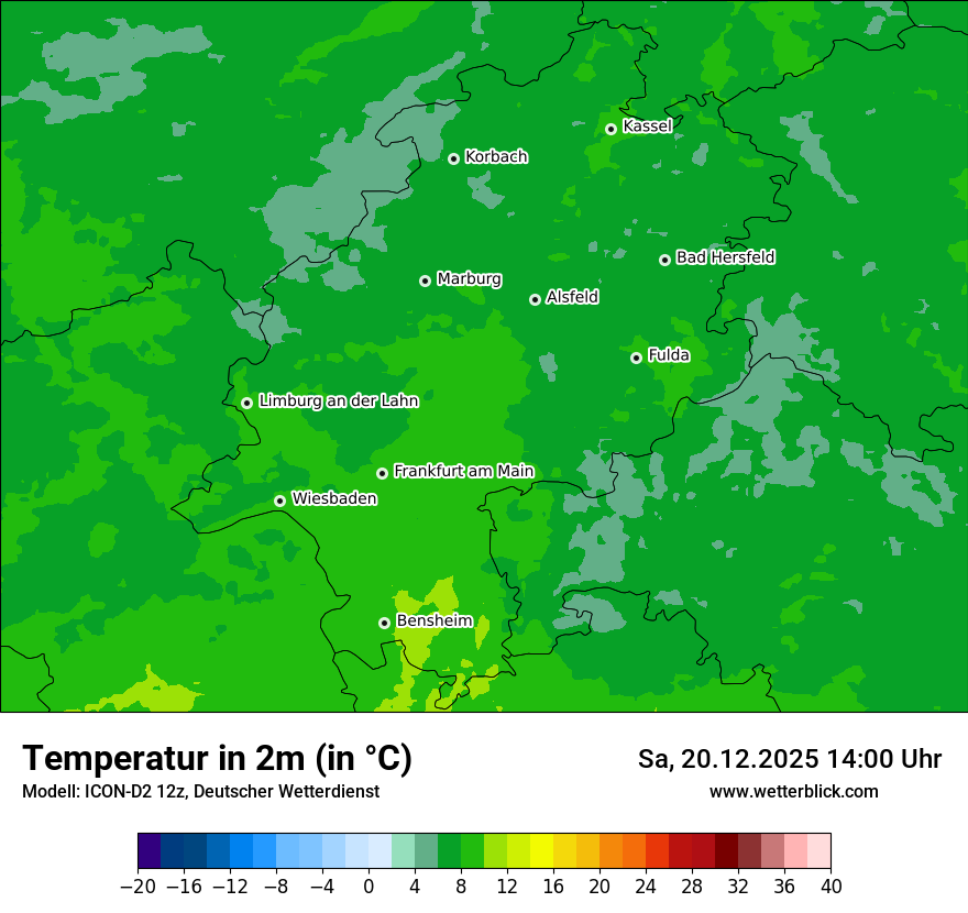 Modellkarten Temperatur