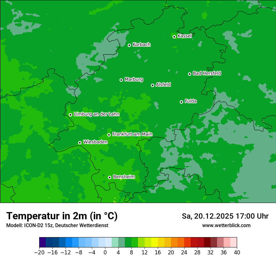 Modellkarten Temperatur
