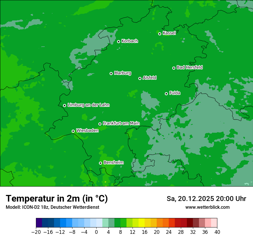 Modellkarten Temperatur