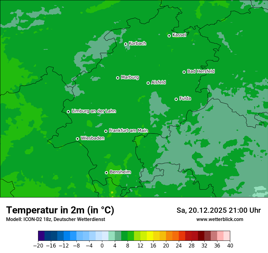 Modellkarten Temperatur