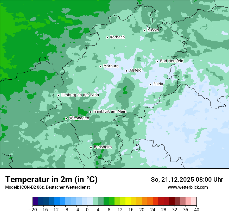 Modellkarten Temperatur