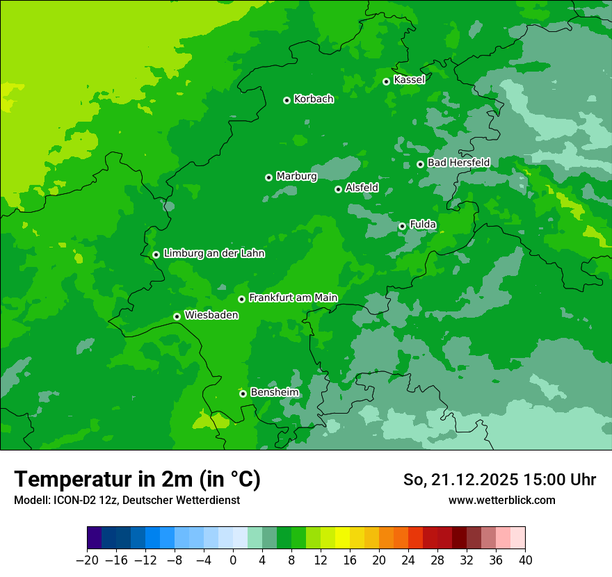 Modellkarten Temperatur