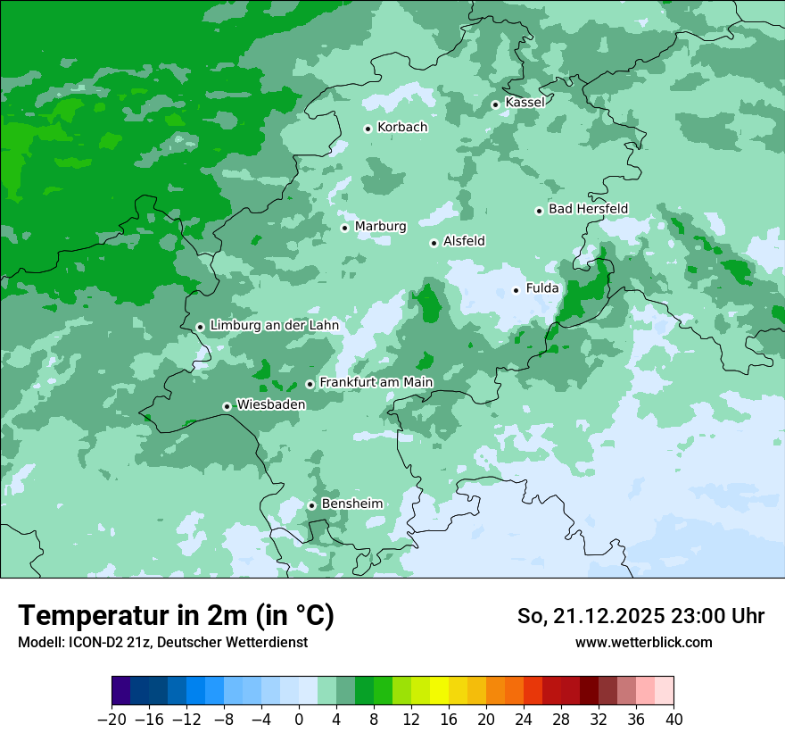 Modellkarten Temperatur