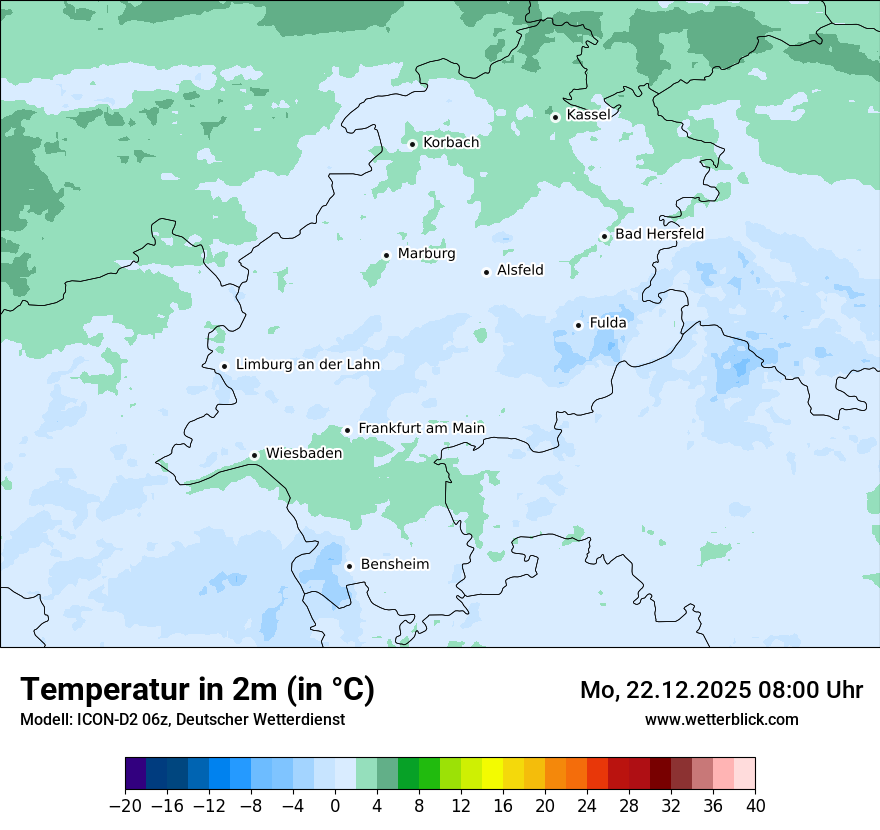 Modellkarten Temperatur