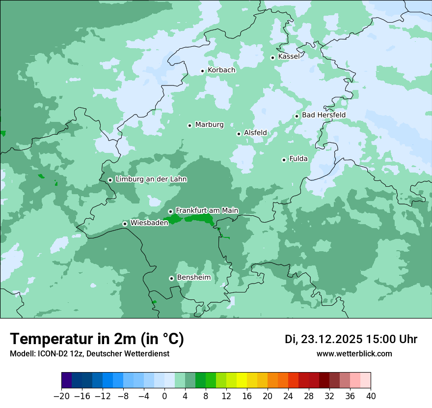 Modellkarten Temperatur
