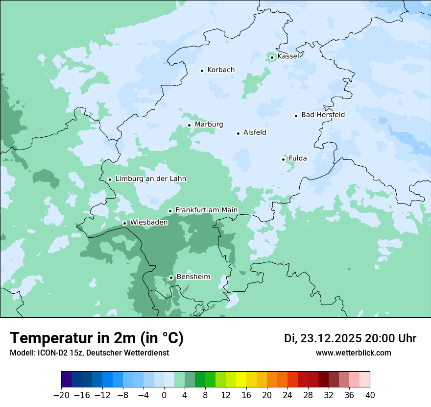 Modellkarten Temperatur