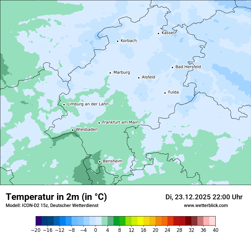 Modellkarten Temperatur