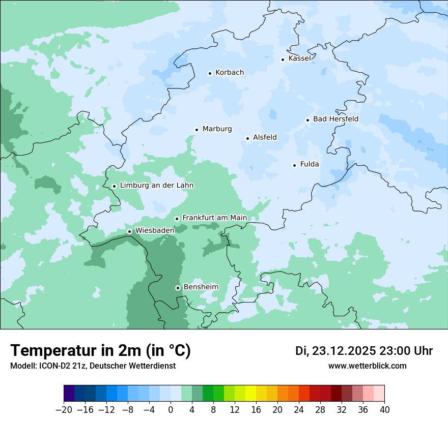 Modellkarten Temperatur