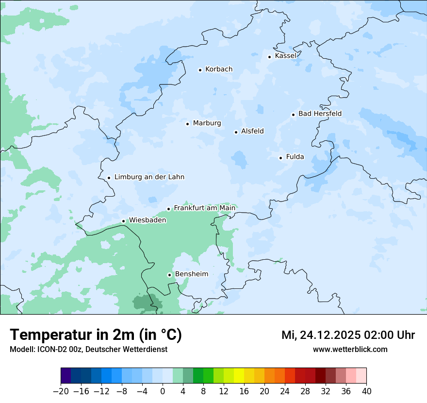 Modellkarten Temperatur