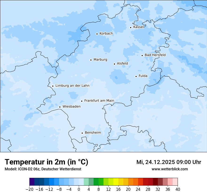 Modellkarten Temperatur