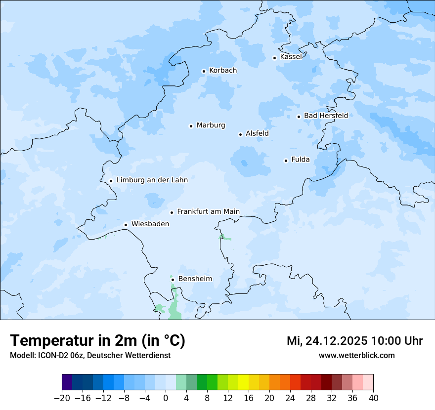 Modellkarten Temperatur