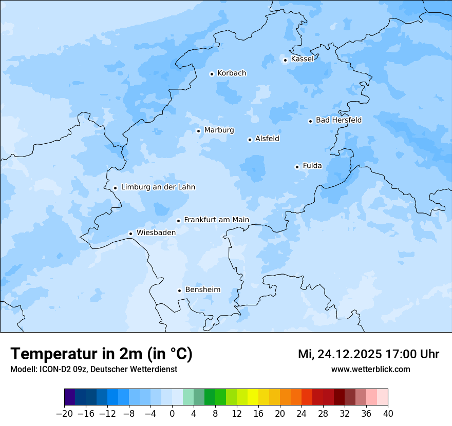 Modellkarten Temperatur