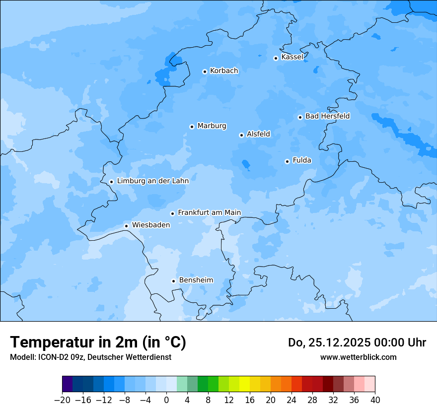 Modellkarten Temperatur