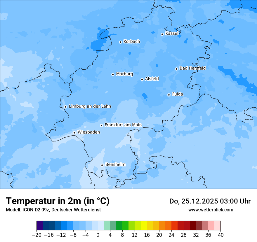 Modellkarten Temperatur