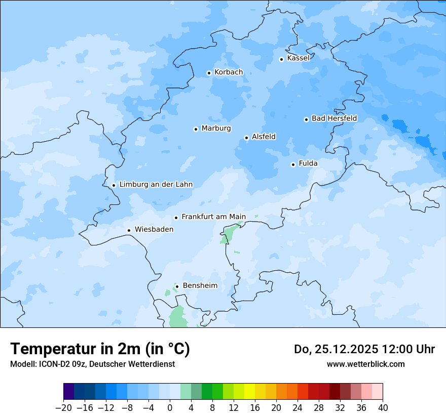 Modellkarten Temperatur