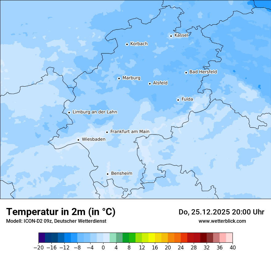 Modellkarten Temperatur