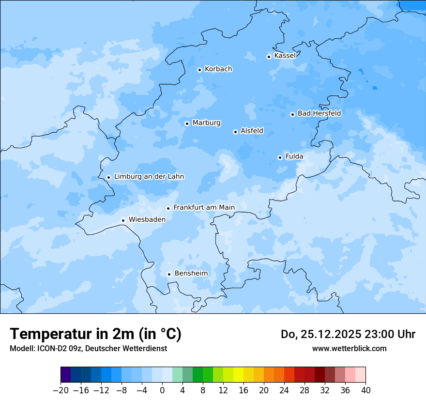 Modellkarten Temperatur