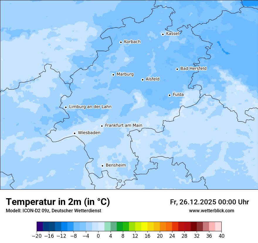 Modellkarten Temperatur