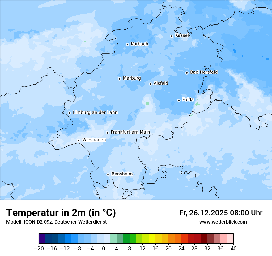 Modellkarten Temperatur