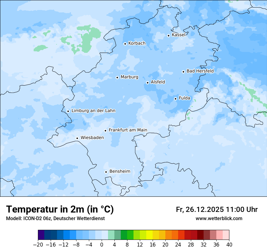 Modellkarten Temperatur