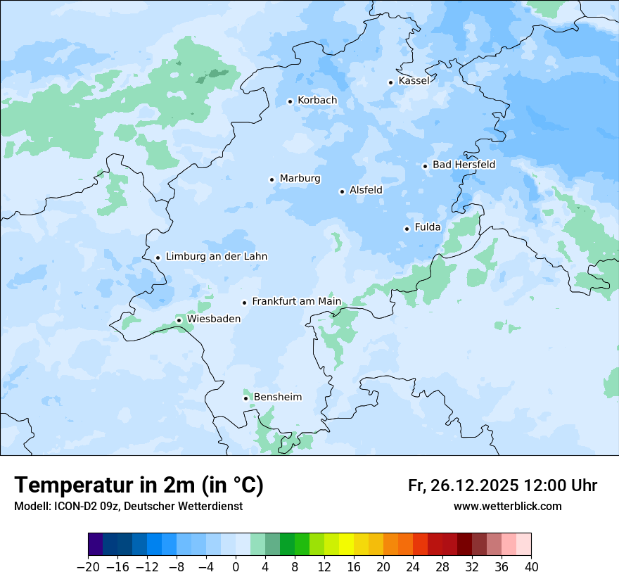 Modellkarten Temperatur