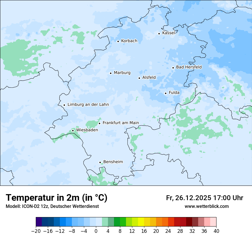 Modellkarten Temperatur