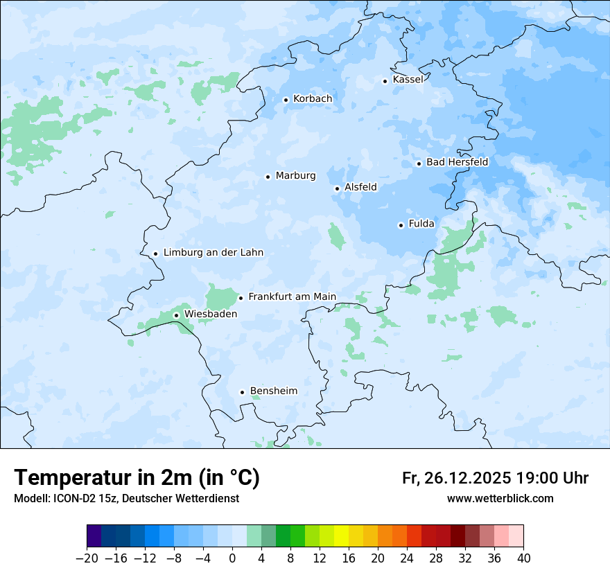 Modellkarten Temperatur