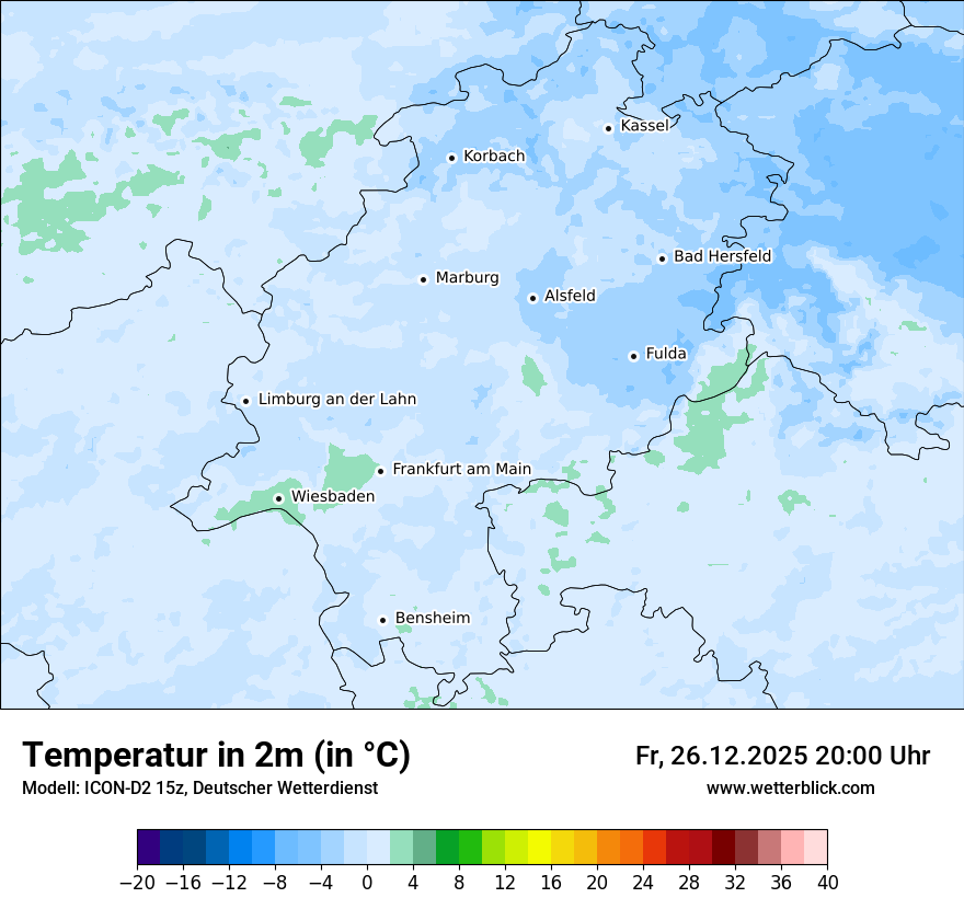 Modellkarten Temperatur